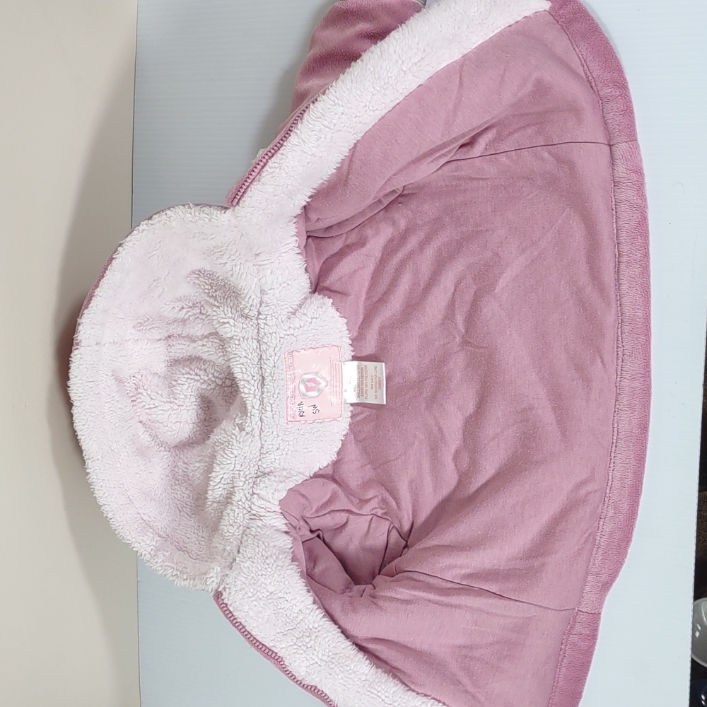 Protection System floral pink and white Lightweight sweater jacket with mittens - Picture 6 of 15